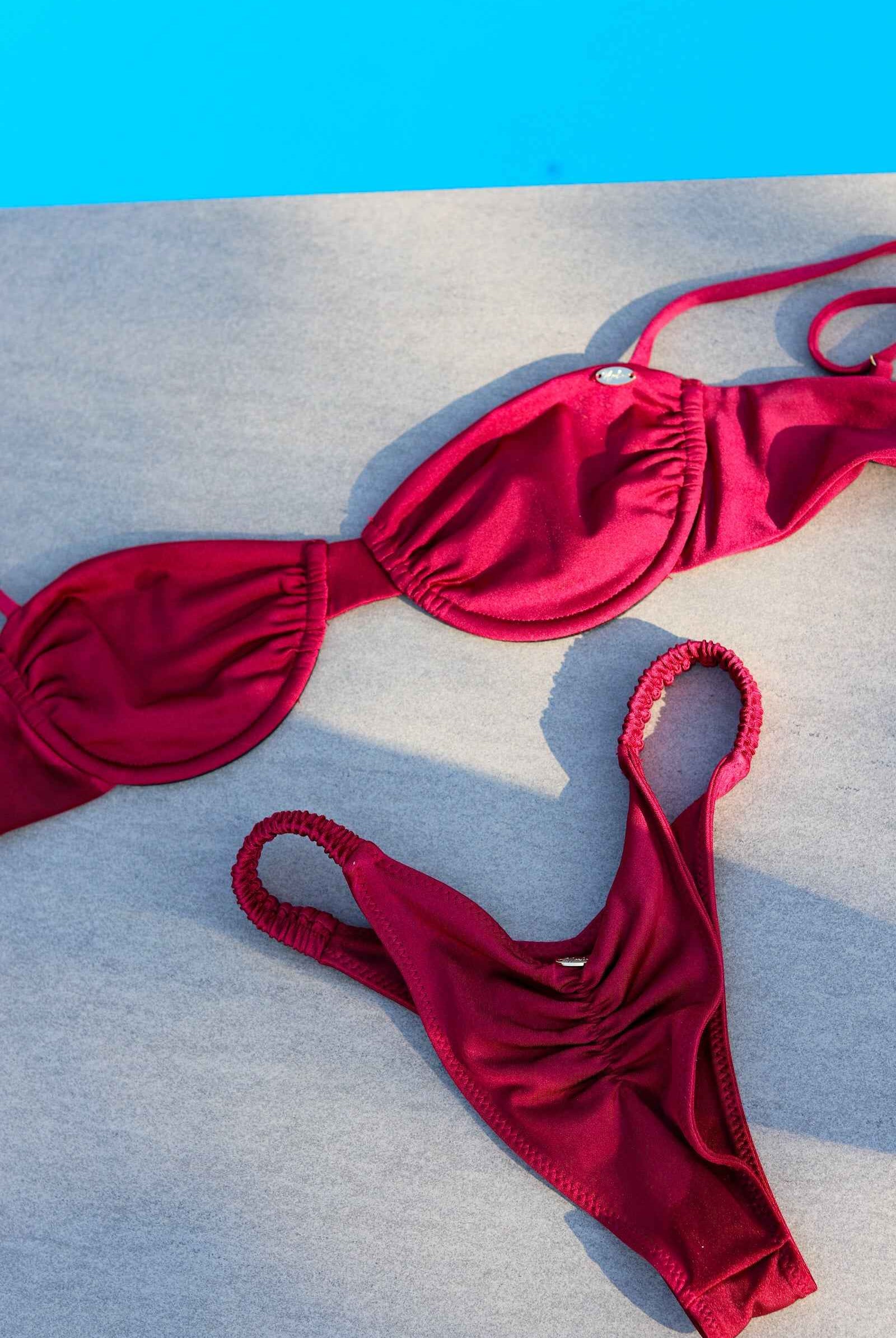 Wiki Bikini Top - Bordeaux Red
