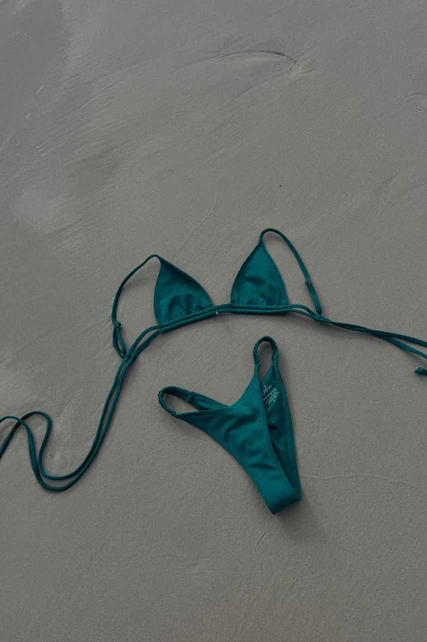 Ibiza - Bikini Top, Green Shiny