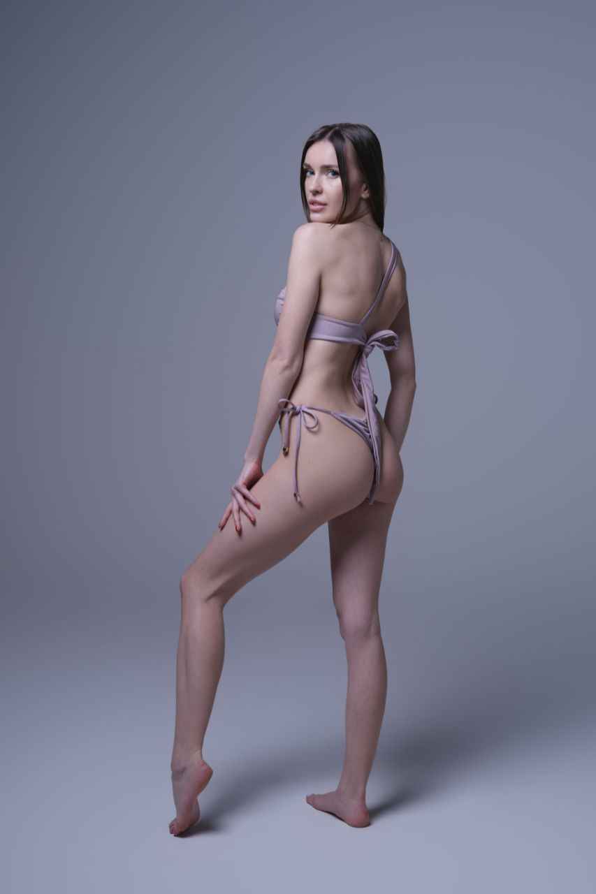 Leyla – Bikini Bottom - Olive Shiny