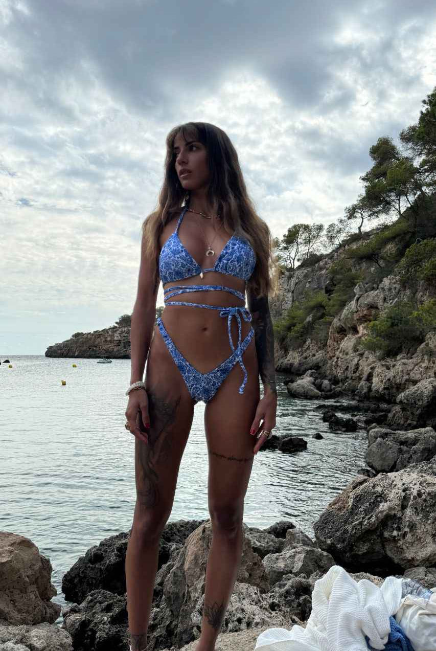 Neyla Bikini Top, Morocco Flower