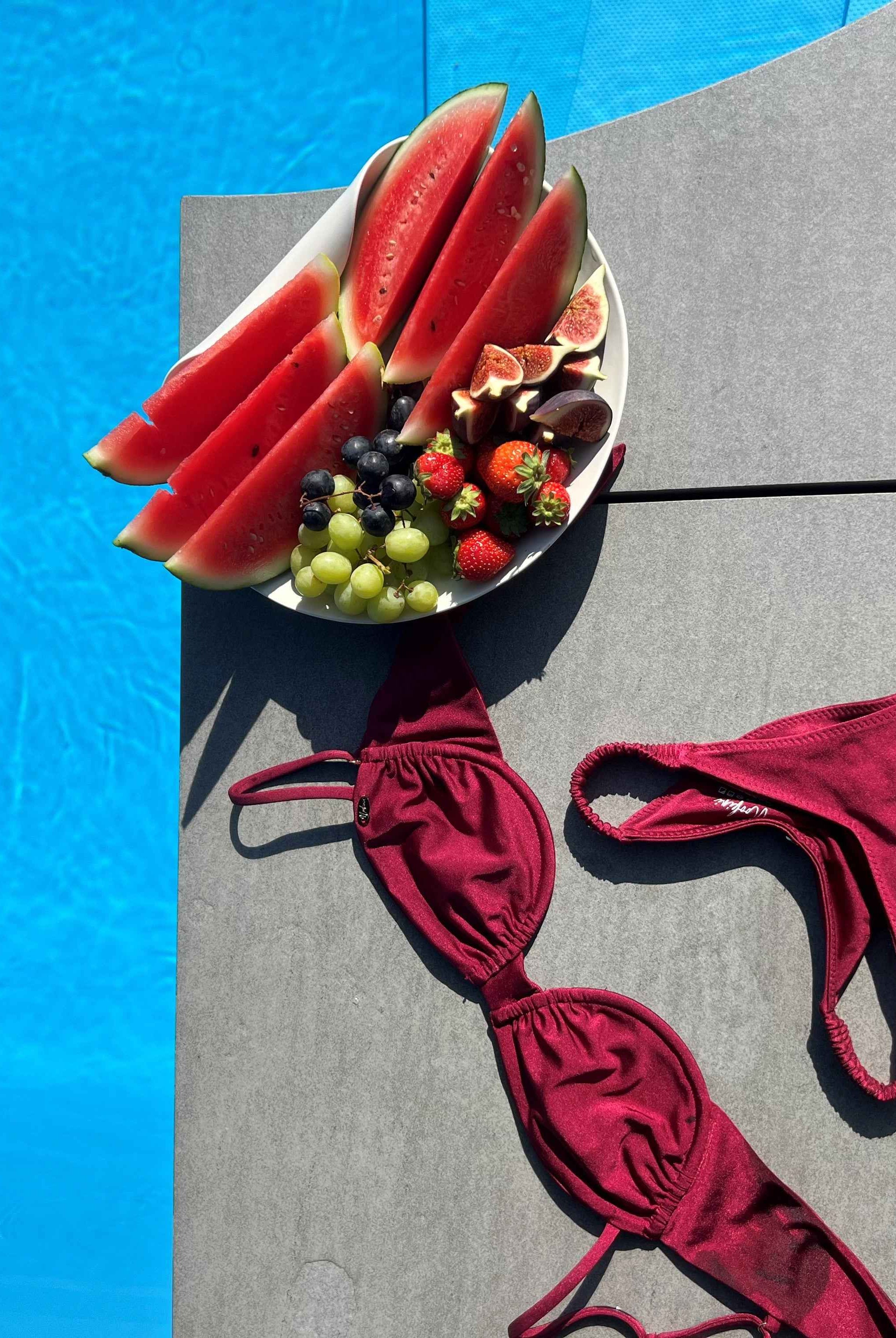 Wiki Bikini Top - Bordeaux Red