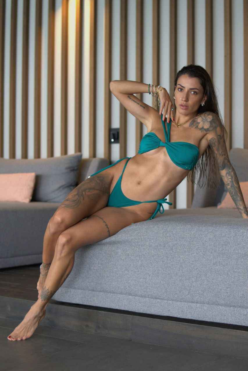 Reyna Bikini Top - Green Shiny