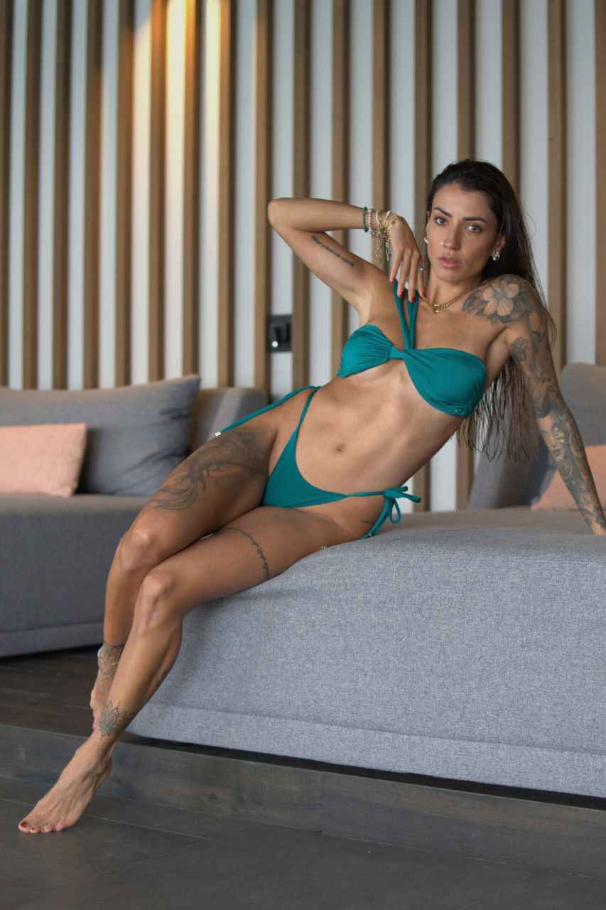 Reyna Bikini Top - Green Shiny