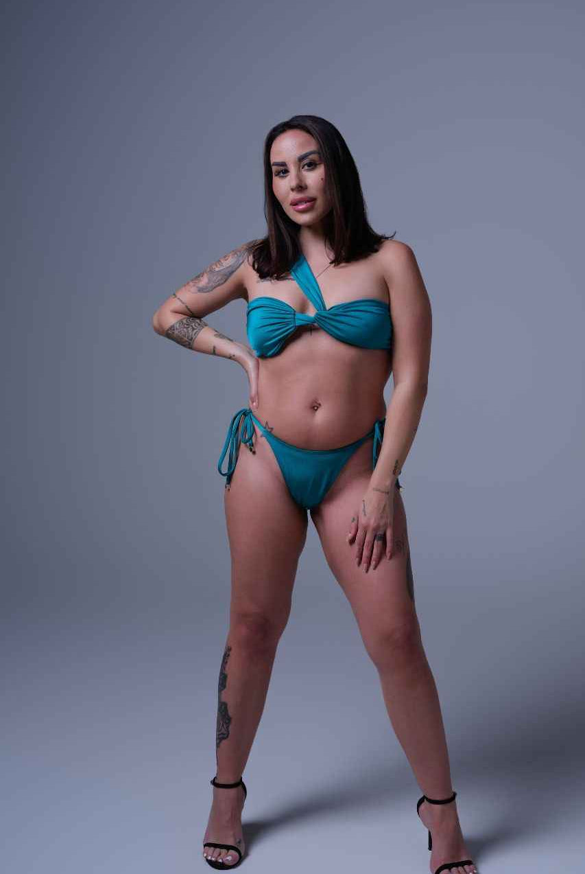 Reyna Bikini Top - Green Shiny