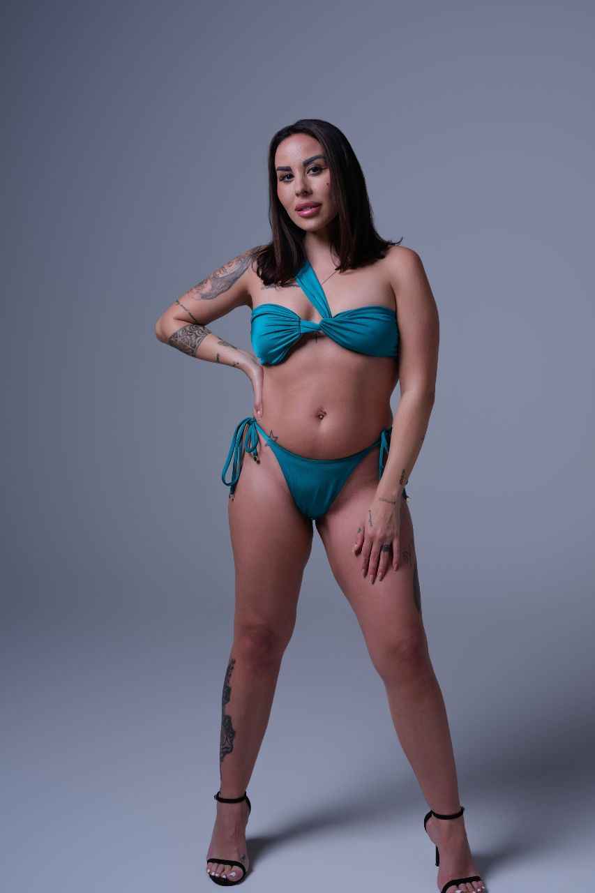 Reyna Bikini Top - Green Shiny