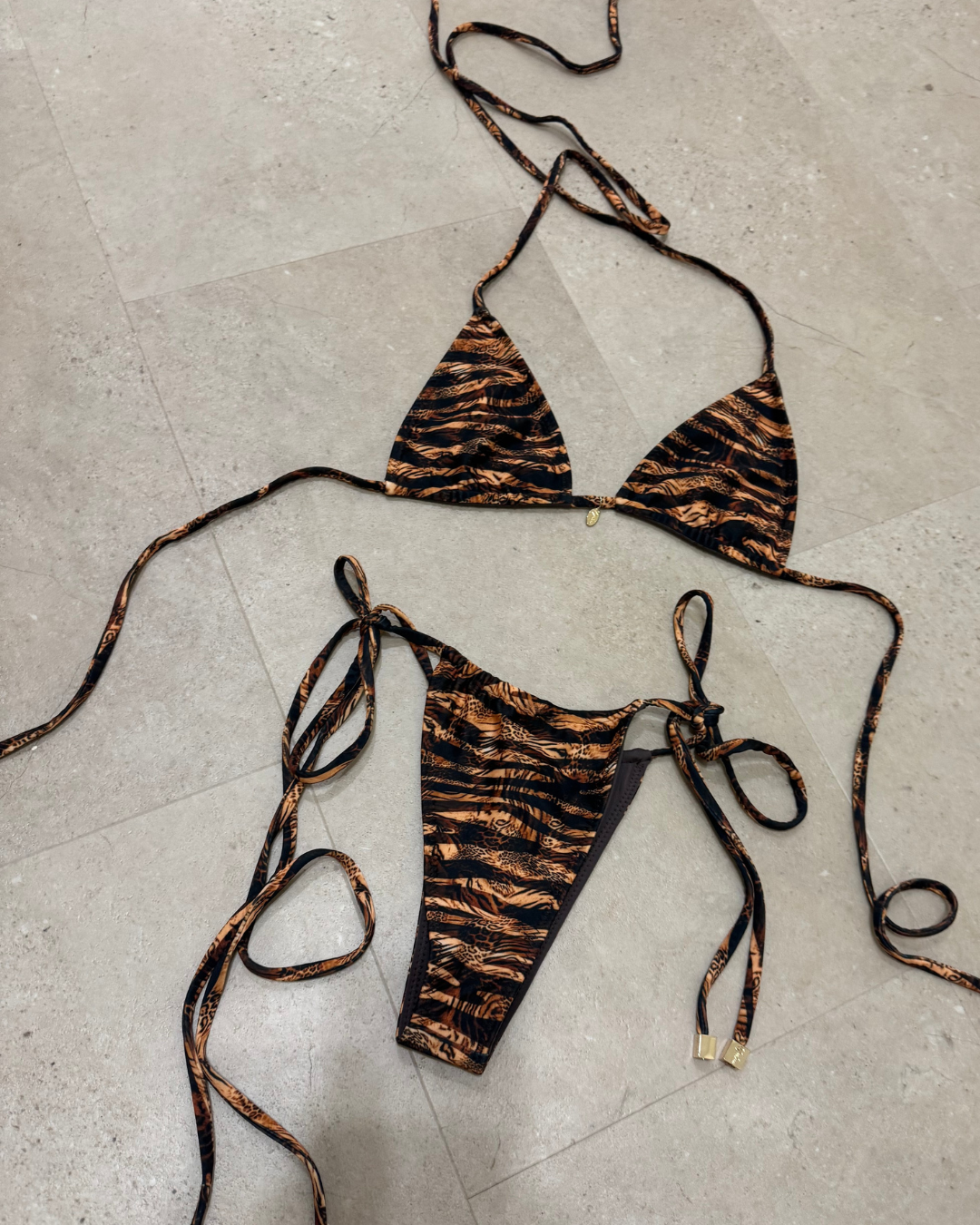 Neyla Bikini Top -  Bronze Tiger