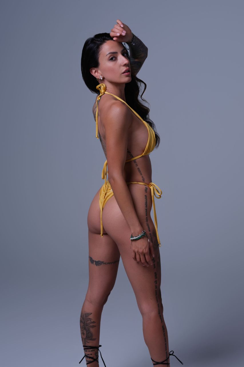 sexy bikini bottom, mango gelb
